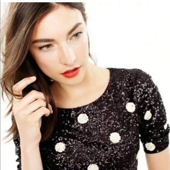J Crew Sequin Polka dot top - Picture 8 of 8